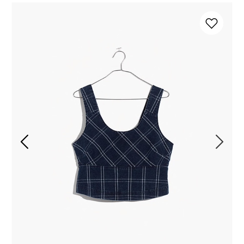 🆕 Madewell Windowpane Top - Picture 2 of 4